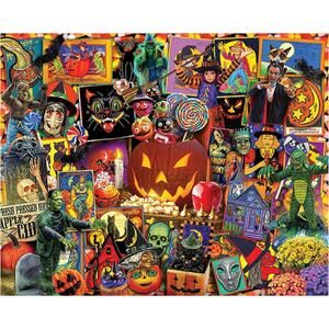 White Mountain Halloween Season Puzzle 1000 Piece Collage Jigsaw Puzzle for A...